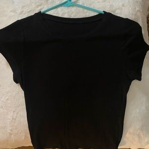 Black Round Neck Short Sleeve
